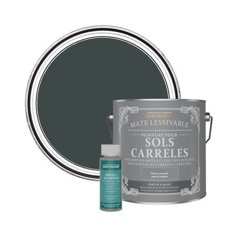 Peinture pour Sols Carrelés Mate Lessivable - Sable Noir (1/3)