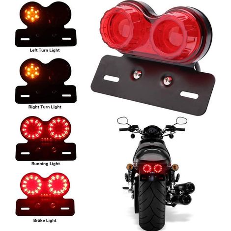 Motorrad-LED-Bremslicht, Rücklicht, Blinker, Kennzeichenbeleuchtung (1/5)