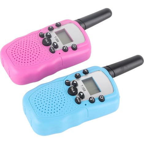 Lot de 2 talkies-walkies pour enfants, longue portée de 3 km, interphone portable, robuste et anti-interférences, radio bidirectionnelle pour activités de plein air. (1/5)