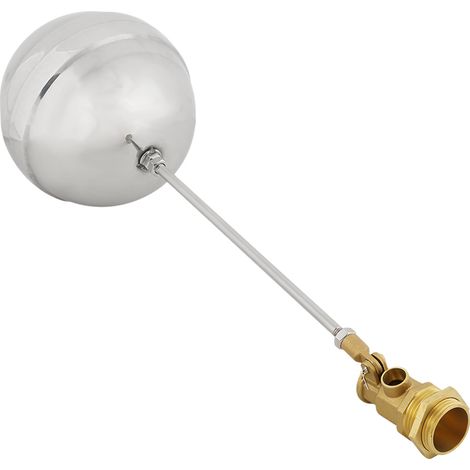 Capteur d'eau à filetage mâle en laiton DN25 G1, vanne à flotteur en acier inoxydable (1/5)