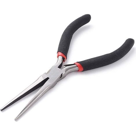 Pince plate à long bec en acier trempé au carbone de 15 cm pour la fabrication de bijoux Outil de réparation pratique (1/5)