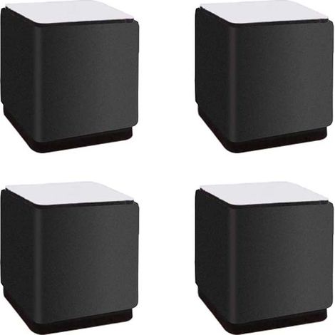 Pieds de meubles Carre Acier au Carbone Rehausseurs de Meuble Pied de Table Pied Canapé,Ajouter une Hauteur de 5cm Protection du Plancher pour Lits, Canapés, Armoires (1/4)