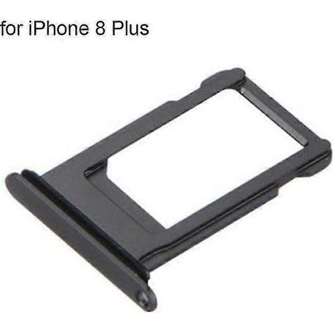 Support de carte SIM de remplacement, plaque et tiroir, compatible avec iPhone 8, 8 Plus et X.-Black for iPhone 8 Plus
