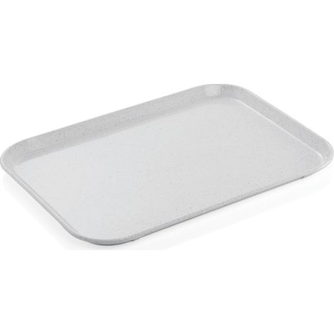 Plateau 45,5 x 35,5 cm gris clair polyester TRAY 97 - Was Germany