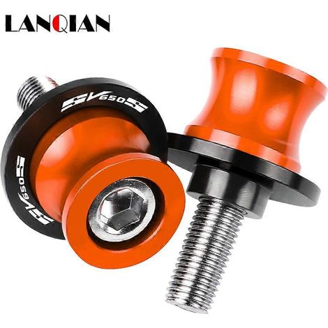 S'applique aux bras oscillants, glissières et vis de fixation du bras oscillant pour moto Suzuki SV650 S (1999-2009, 2003, 2004, 2005, 2006, 2007, 2008) (Orange) (1/5)