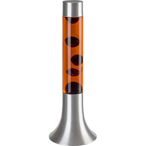 Lampada lava decorativa arancione con base argento per cameretta bambini, LED 25W poppilol Rabalux (1/5)
