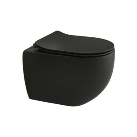 WC suspendu Blackmat avec abattant CIOTOLA - CRISTINA ONDYNA WCI319113 (1/2)