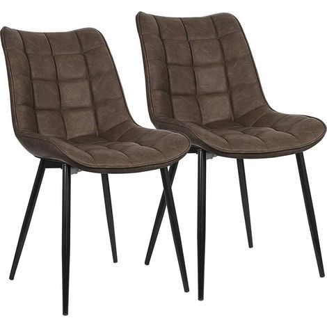 Sedie da cucina sintetiche 2 pezzi marrone 190000413
