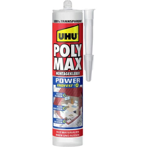 UHU Poly Max® Power Transparent Adesivi e sigillanti Colore Trasparente 47855 300 g