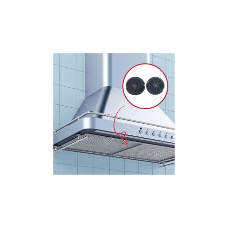 Lot de 2 filtres charbon type 47 150X50 mm Hotte 484000008784, CFC0141497 WHIRLPOOL Hotte 484000008784, CFC0141497 WHIRLPOOL