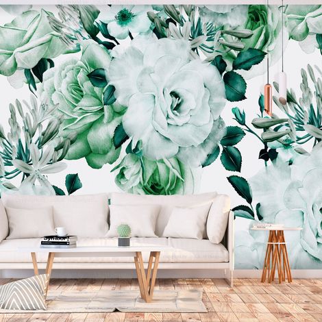 Fotomurale adesivo - Sentimental Garden (Green) - 392x280