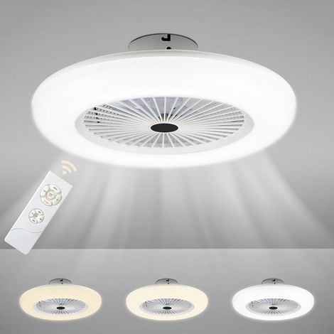 Einfeben – Ventilateur de plafond LED silencieux 55cm – Vitesse réglable 3 niveaux – Température de couleur ajustable – Télécommande incluse (1/5)