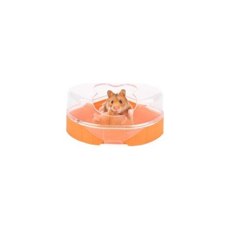 Toilette triangolare per criceti, mini toilette per piccoli animali con paletta (14x11x7cm, giallo) - Crezuo