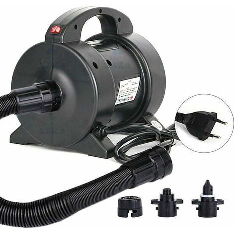 Pompa ad aria elettrica portatile da 1600 W per materassi gonfiabili - Pompa di gonfiaggio rapido con 2 ugelli per letti ad aria, materassi gonfiabili e barche. (1/4)