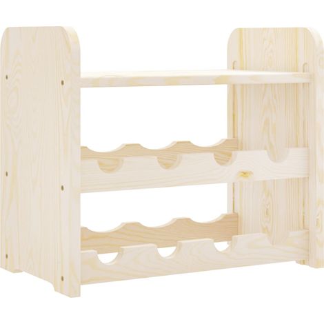 Casier à vin avec panneau supérieur 43x25x37 bois pin massif (1/5)