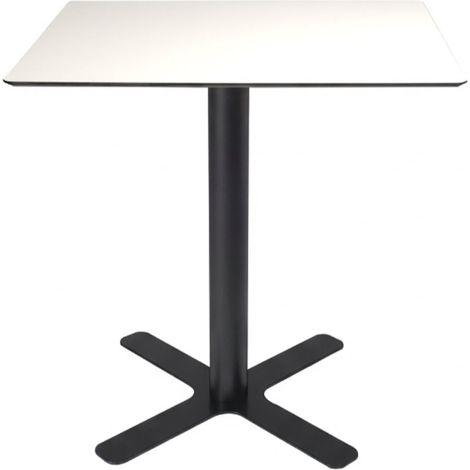 Mesa cuadrada interior 70x70 negro - blanco GOYA HPL garbar