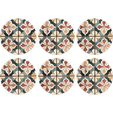 SOTTOBICCHIERI Set di 6Decorazione - Piastrelle - Spagnolo - Vintage 10x10 cm (1/5)