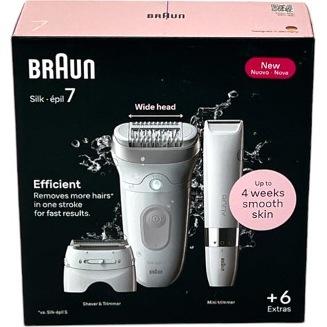 Braun Silk-épil 7-441 Epilierer weiß/silber