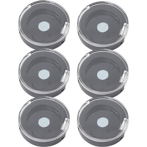 Set di 6 scatole rotonde in plastica nera per ombretti, design compatto per riporre e organizzare gli oggetti, ideali per i viaggi. (1/5)