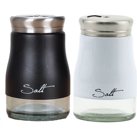 Moulin À Sel Et Poivre - Acier Inoxydable Avec Fond En Verre - Pour Cuisine Maison Et Professionnelle - Lot De 2 (1/5)