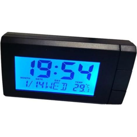 Horloge Voiture de Température LCD, Thermomètre Voiture pour Tableau de Bord Rétroéclairage Horloge Numérique de Nuit Affichage (1/5)