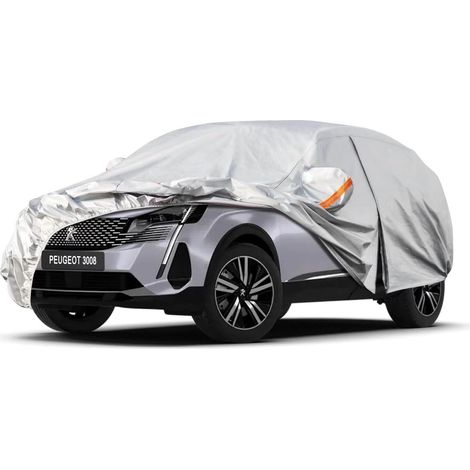 Waterproof Breathable Car Cover Compatible with 3008 (2009-2025), 6 Layers Outdoor Car Cover, Rain Sun Dust Cover with Zip and Cotton Lining. (1/5)