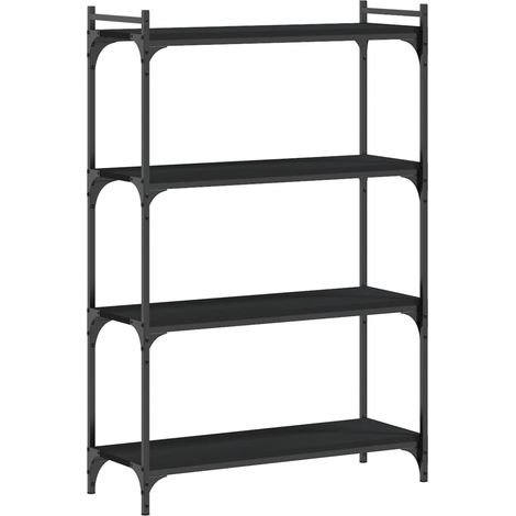 Maison Exclusive - Libreria a 4 Ripiani Nera 80x30x120 cm in Legno Multistrato