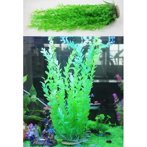 Plantes artificielles pour aquarium, grandes plantes en plastique pour aquarium, lot de 2 plantes en plastique de 50 cm de haut pour aquarium (1/5)