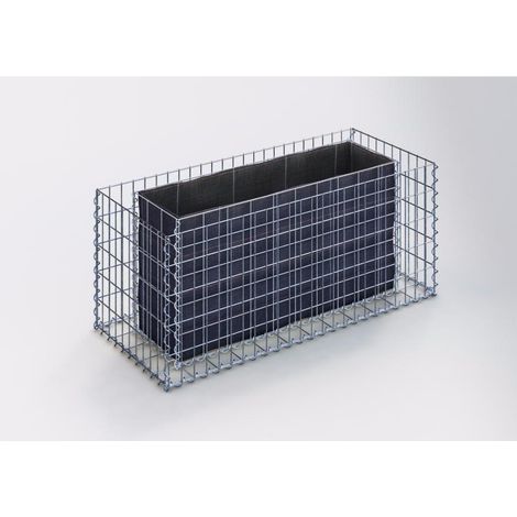 Jardinière Gabion 120 x 50 x 50 cm - Mailles Rectangulaires 5 x 10 cm - GabionDeco® - Made in Germany (1/3)