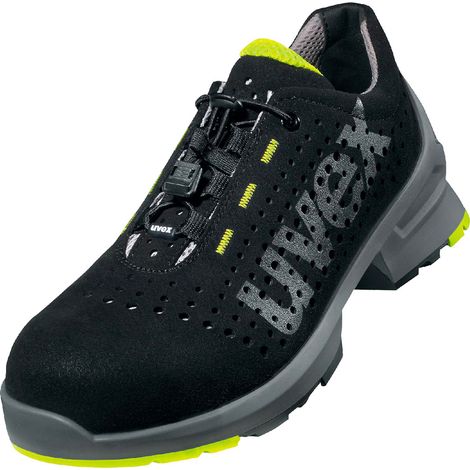 Zapatos bajos de seguridad Uvex 1 S1 SRC ESD 85438 - 46 (EU) - Negro /Amarillo
