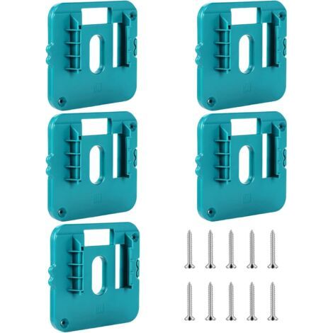 Lot de 5 supports de batterie - Support de fixation pour outils - Pour une installation facile dans les garages et les salles d'entretien - Installation rapide (1/4)