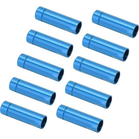 RISK Lot de 10 embouts de câble de frein de vélo 5 mm, en alliage d'aluminium, pour VTT et vélo de route, bleu (1/5)