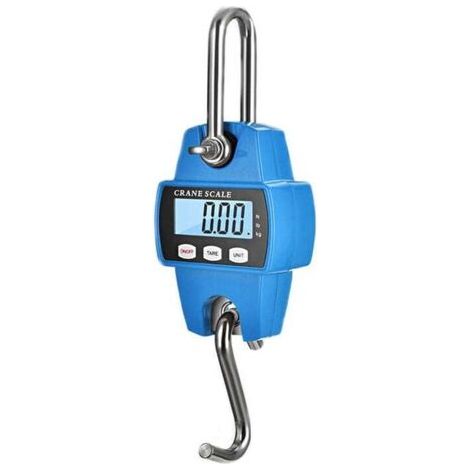 Pair Hochleistungsfähige industrielle Hängewaage für Landwirtschaft, Jagd, Bogenschießen, Großfischfang und Hebearbeiten mit präzisem digitalem Sensor, professionell (660 lb blau) (1/4)