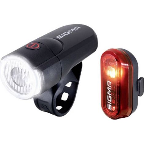 Sigma Kit d'éclairage de vélo Aura 30 Set w/ Curve LED à pile(s) noir (1/4)