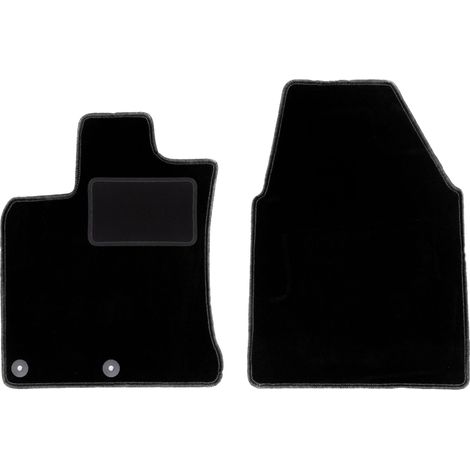Alfombrillas delanteras negras para Nissan Qashqai I J10 crossover (2006-2013)