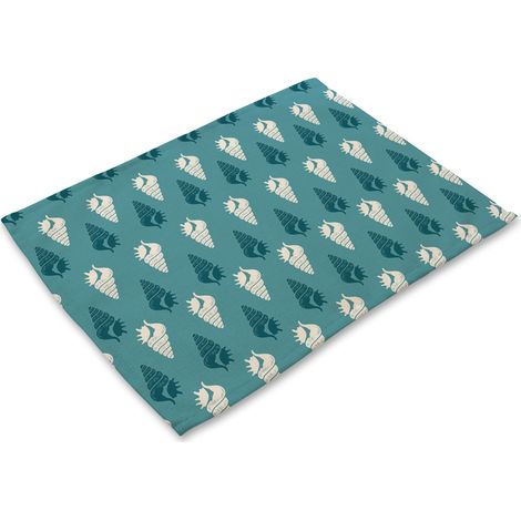 Tapis De Table Style Méditerranéen - Antidérapant Et Isolant Thermique - Pour Assiettes Et Bols - Lot De 1 (1/2)