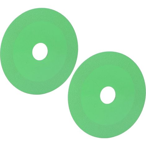 Lot de 2 lames de scie pour meuleuse d'angle de 100 mm, en adamantium haute dureté et résistant à la chaleur, pour la coupe de verre et de céramique. (1/5)