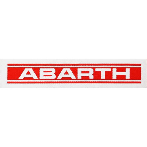 Sticker Patch Logo Scritta Abarth, 115 x 26 mm