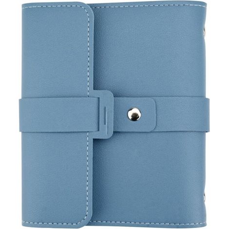 (Blue) Earring Storage, Earring Display, Women's Jewelry Box, PU Leather Travel Jewelry Rolls, A Small Book to Keep Your Earrings Safe (1/5)