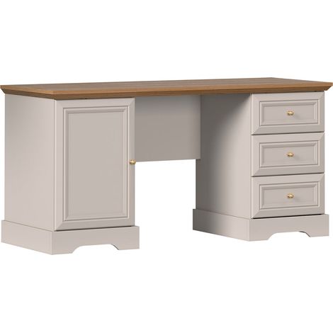 Bureau 1 porte 3 tiroirs Dulci Cachemire et Bois (1/5)