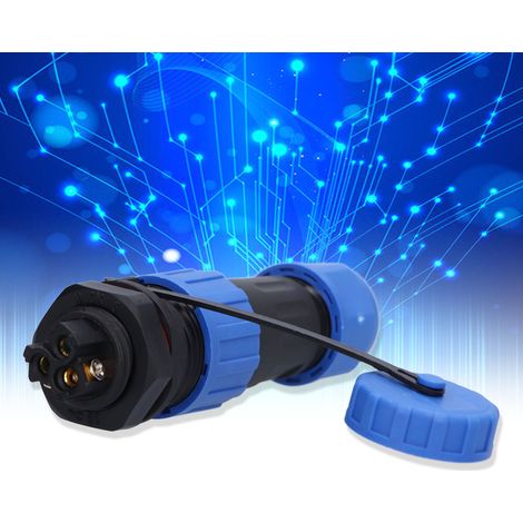 Wasserdichter Luftfahrtstecker und -buchse LP16 (IP68), 3-polig, lötfrei, rückseitig verschraubt, mit lötfreien Mehrpunkt-Steckverbindern (männlich und weiblich), 250 V, 10 A (1/5)