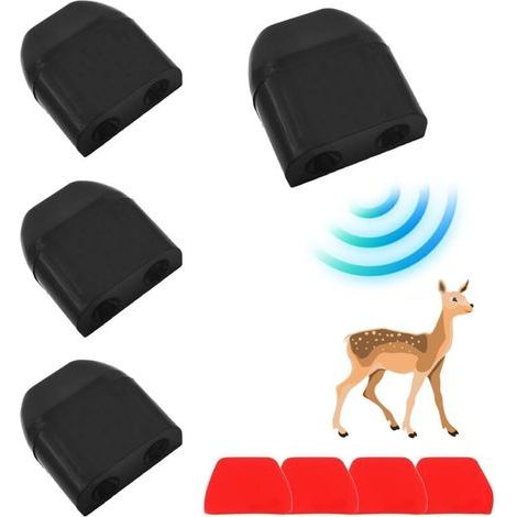 Ultraschallpfeife, Ultraschall-Hirschwarnpfeife, verhindert, dass Tiere anstoßen, für Autos, LKWs, Motorräder, 4er-Pack (1/4)
