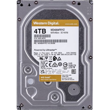 Western Digital Gold WD4004FRYZ Interne Festplatte 3.5" 4 TB Serial ATA III (1/3)