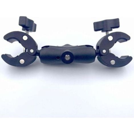 Support de parasol de jardin avec double pinces pour chaise, support de parasol mains libres, convient aux poussettes et aux mâts de drapeau, grande taille, noir. (1/4)