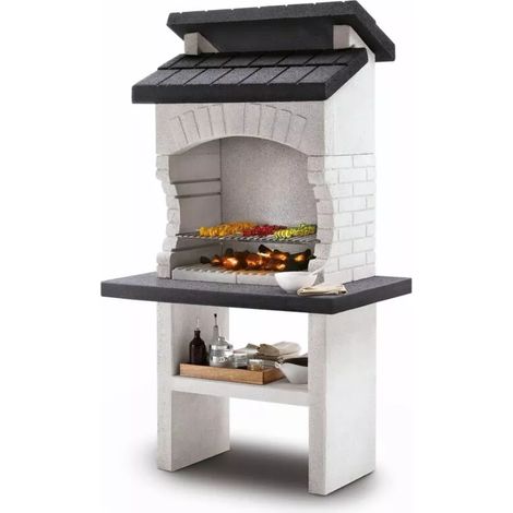barbecue a carbonella in cemento palazzetti "olbia 2" 118x70x186 cm