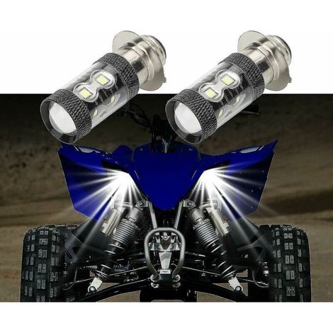 Trimec – Ampoules de phare LED H6M 100W 6000K pour Yamaha ATV – Angle de faisceau 360° – Aluminium avec bonne dissipation de chaleur