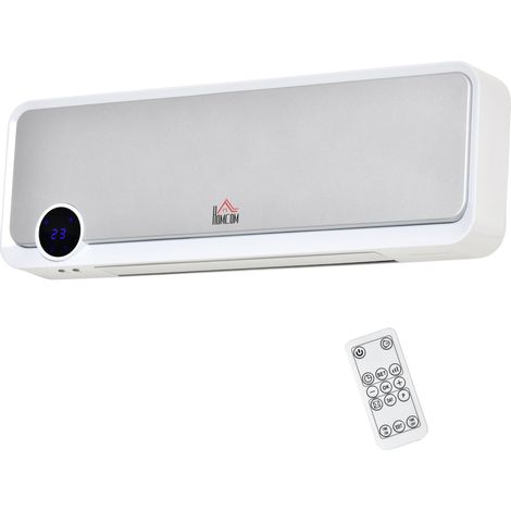 HOMCOM Termosifone Elettrico da Parete a 3 Modalità Bianco e Argento (1/5)