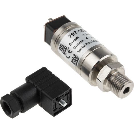 Capteur de pression, Relative 9bar max, pour Air, Gaz, Liquide Hydraulique, Liquide, Eau, G1/4, 932 V c.c., IP65 ( Prix pour 1 ) (1/5)