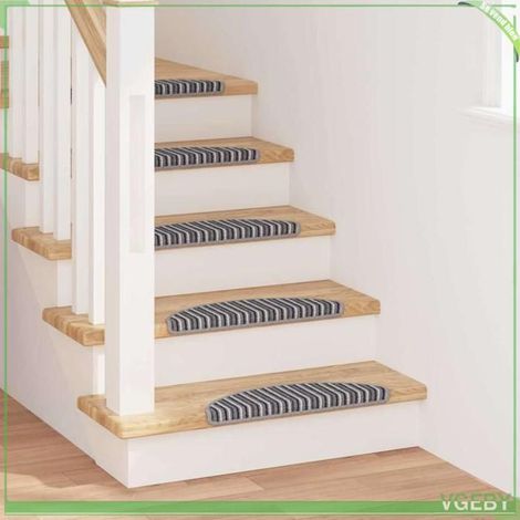 Tapis d'escalier auto-adhésifs - FAFEISY - 42011439 - Gris - 15 pcs - Antidérapant 56x17x3 cm (1/5)