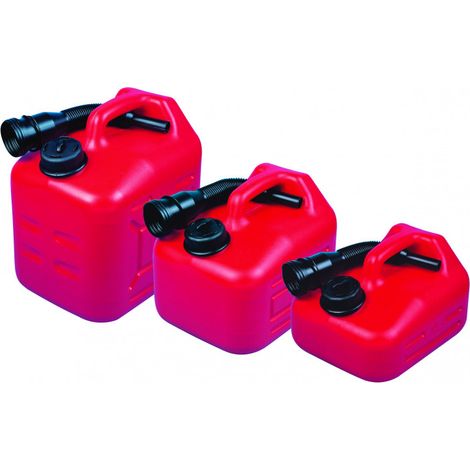 Jerrican hydrocarbure 15L avec bec verseur flexible – Bouchon de mise à l'air – Base large pour stabilité optimale